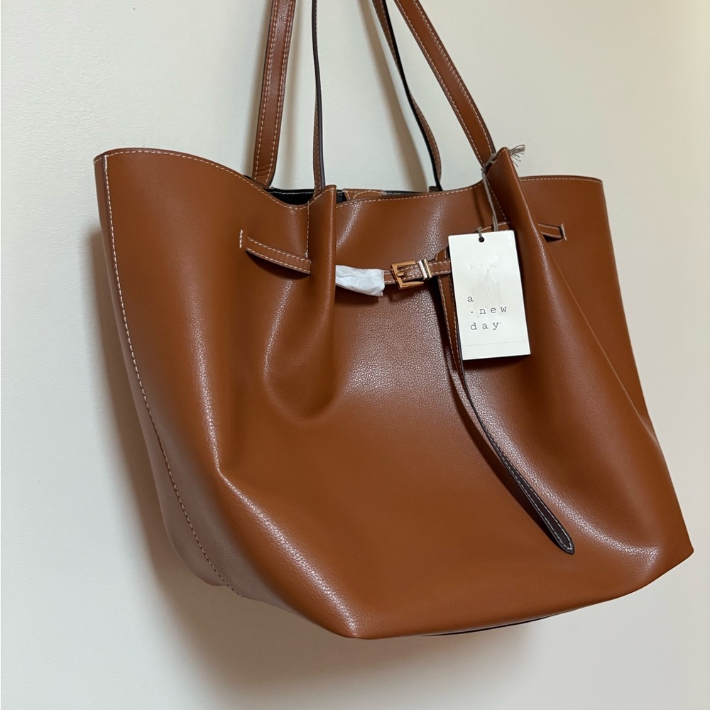 Brand New Target Faux Leather Tote Bag - Picture 2 of 9